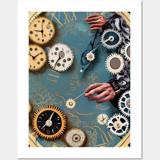 Time's Elegance Unveiled - Watch Components Art Posters and Art